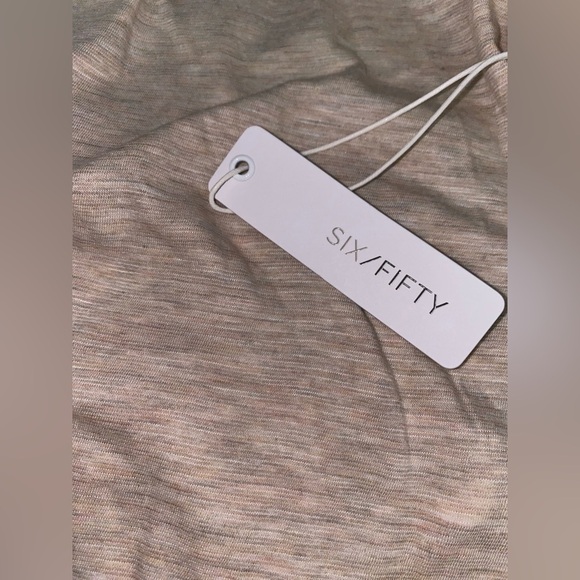 Six Fifty Crewneck Henley Shirt Pullover‎ Women S Shirttail Tan Lightweight - Picture 4 of 6